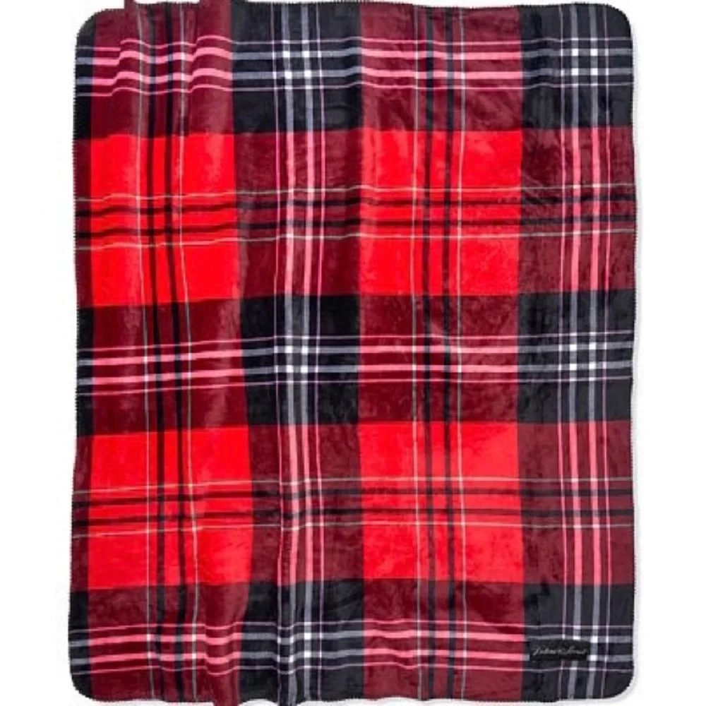 VS Soft Plaid Sherpa Blanket $68